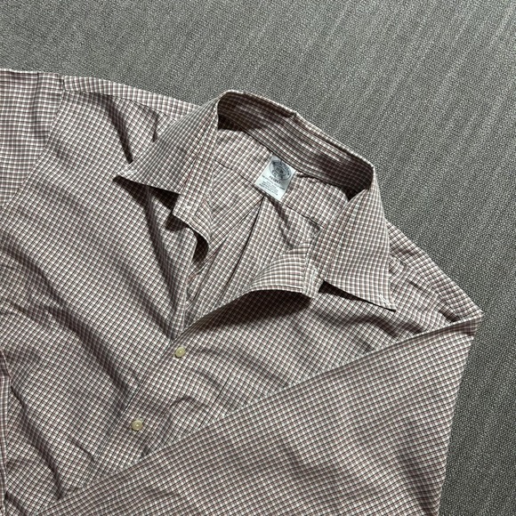 Brooks Brothers Other - Brooks Brothers Button Down Mens 17-34 Brown Check Regent Supima Cotton Non-Iron